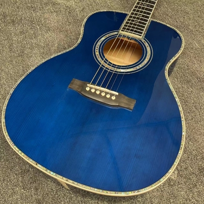 Guitare acoustique à double équilibre électronique en bleu fournisseur