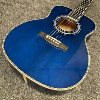 Guitare acoustique à double équilibre électronique en bleu fournisseur