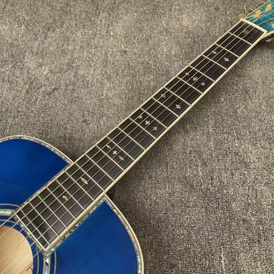 Guitare acoustique à double équilibre électronique en bleu fournisseur