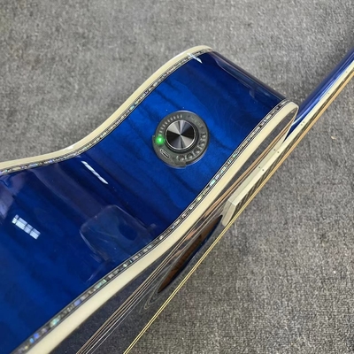 Guitare acoustique à double équilibre électronique en bleu fournisseur