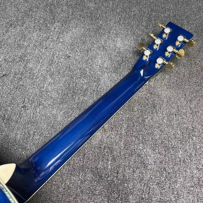 Guitare acoustique à double équilibre électronique en bleu fournisseur