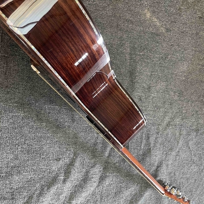 Guitare acoustique personnalisée en bois de rose d'Inde orientale en couleur Sunburst fournisseur