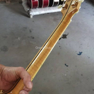 Dispositif solide de 43 pouces Jumbo Parlor Guitare acoustique Flammeur d'érable arrière côté pont d'ébène fournisseur