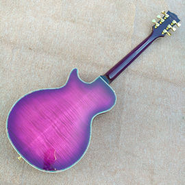 Guitare électrique sur disque LP personnalisé avec haut et arrière de liaison Abalone fournisseur