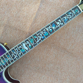 Guitare électrique sur disque LP personnalisé avec haut et arrière de liaison Abalone fournisseur