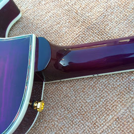Guitare électrique sur disque LP personnalisé avec haut et arrière de liaison Abalone fournisseur
