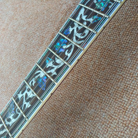 Guitare électrique sur disque LP personnalisé avec haut et arrière de liaison Abalone fournisseur