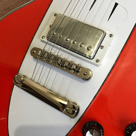 Vente à chaud sur mesure Lp orange guitare électrique guitare instruments de musique corps d'acajou cou fournisseur