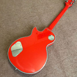 Vente à chaud sur mesure Lp orange guitare électrique guitare instruments de musique corps d'acajou cou fournisseur