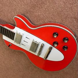 Vente à chaud sur mesure Lp orange guitare électrique guitare instruments de musique corps d'acajou cou fournisseur