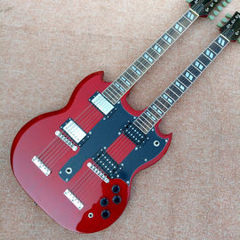 Red EDS1275 Magasin sur mesure double cou Guitare électrique 6/12 cordes Instrument de musique en gros fournisseur