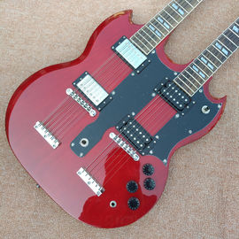 Red EDS1275 Magasin sur mesure double cou Guitare électrique 6/12 cordes Instrument de musique en gros fournisseur