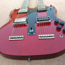 Red EDS1275 Magasin sur mesure double cou Guitare électrique 6/12 cordes Instrument de musique en gros fournisseur