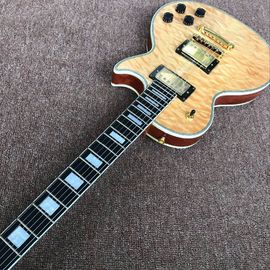 Nouveau standard LP CUSTOM SHOP Vente à chaud LP personnalisé guitare électrique flamme couverture d'érable couleur naturelle or matériel fournisseur