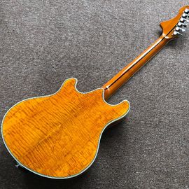 Vente en gros et en détail d'instruments de musique Big John nouvelle guitare électrique creuse naturelle sur mesure + boîte en mousse fournisseur