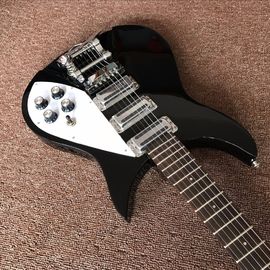 Vente en gros et vente à chaud OEM Custom Rickenback style noir Guitare électrique fournisseur