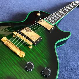 Modèle de guitare électrique sur mesure en vert noir éclat vert fournisseur