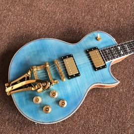 La boutique personnalisée bleue haut standard superme JAZZ LP Guitare électrique instruments de musique fournisseur