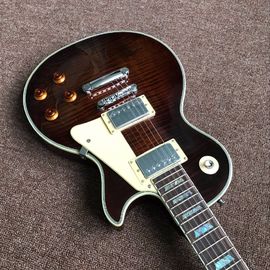 Vente personnalisée LP Guitare électrique Tigre couverture rayée en érable corps d'acajou classique 60 instruments de musique noirs fournisseur