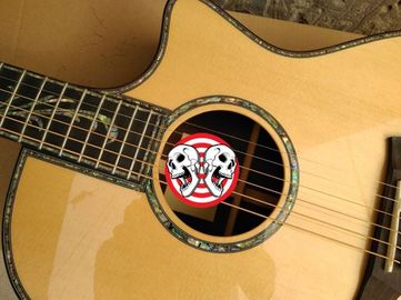 2018 Nouvelle guitare acoustique à coupe de corps Chaylor Guitare acoustique électrique à haut solide à base d'abalon réel fournisseur