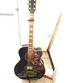 Guitare acoustique G200 coupe noire 2018 artisanale haut épinette coupure unique GB200 guitare acoustique électrique fournisseur