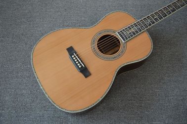 Tout en bois massif 39 pouces 000 guitare acoustique, plateau d'ébène, incrustations d'Abalone, un morceau de cou, acoustique de qualité supérieure fournisseur