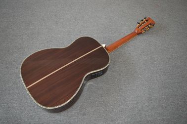 Tout en bois massif 39 pouces 000 guitare acoustique, plateau d'ébène, incrustations d'Abalone, un morceau de cou, acoustique de qualité supérieure fournisseur