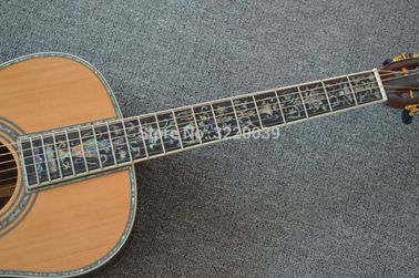 Tout en bois massif 39 pouces 000 guitare acoustique, plateau d'ébène, incrustations d'Abalone, un morceau de cou, acoustique de qualité supérieure fournisseur