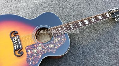 12 cordes G200 Guitare acoustique avec coucher de soleil, haut en épinette solide, 43 pouces Maple G200vs Guitare acoustique, pick-up Fishman fournisseur
