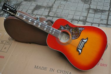 Personnalisation de la guitare acoustique à 12 cordes dans Sunburst fournisseur