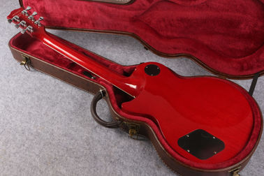 R9 Vos sur mesure Tiger Flame Maple haut LP Guitare électrique matériel en argent fournisseur