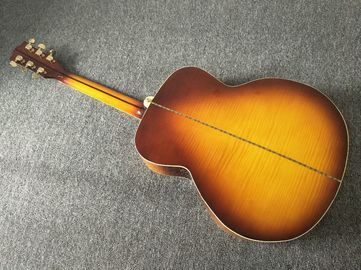 Guitare acoustique G200 personnalisée 43 pouces Sunburst Sitika Solid Spruce Guitare acoustique en érable arrière / côté tigre fournisseur