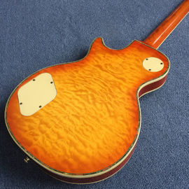 Guitare électrique LP personnalisée Chibson, Guitare électrique Flame Maple Top avec matériel or fournisseur