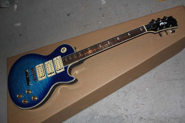 En gros, une nouvelle guitare en acajou, un pick-up LP, une guitare électrique bleue fournisseur