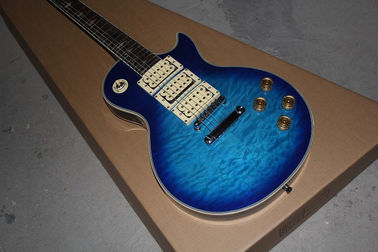 En gros, une nouvelle guitare en acajou, un pick-up LP, une guitare électrique bleue fournisseur