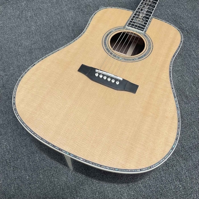 Solid R Back Side Life Tree Inlay Abalone Liant Dreadnought Guitare acoustique Martin Style de guitare fournisseur