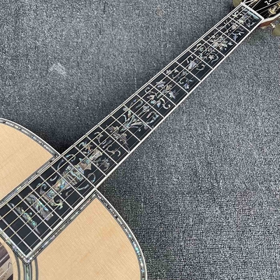 Solid R Back Side Life Tree Inlay Abalone Liant Dreadnought Guitare acoustique Martin Style de guitare fournisseur