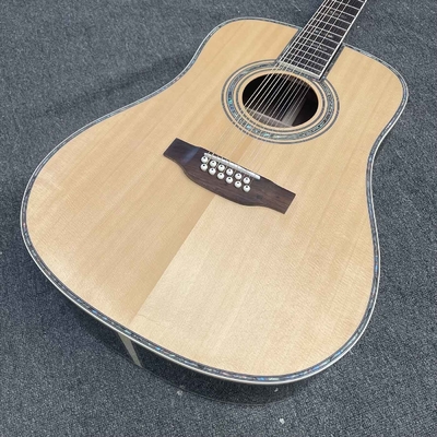 Guitare acoustique traditionnelle à 12 cordes avec encastrement personnalisé fournisseur