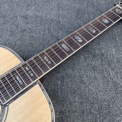 Guitare acoustique traditionnelle à 12 cordes avec encastrement personnalisé fournisseur