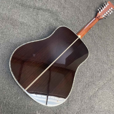 Guitare acoustique traditionnelle à 12 cordes avec encastrement personnalisé fournisseur