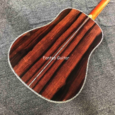 CocoBolo solide personnalisé à l'arrière du côté réel Abalone Inlay D Corps Dreadnought Guitare acoustique en couleur Sunburst fournisseur