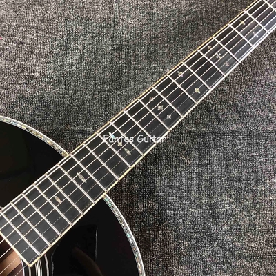 CocoBolo solide personnalisé à l'arrière du côté réel Abalone Inlay D Corps Dreadnought Guitare acoustique en couleur Sunburst fournisseur