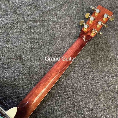 Disponible sur commande en Deluxe Solid Spruce Top Dreadnought Corps Ébène Fingerboard 41 pouces Guitare acoustique Abalone réelle fournisseur