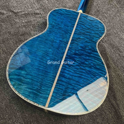 Custom Martin Style OM Corps d'eau ondulée solide en feu d'érable arrière côté Guitare acoustique, Accepter Guitare OEM fournisseur