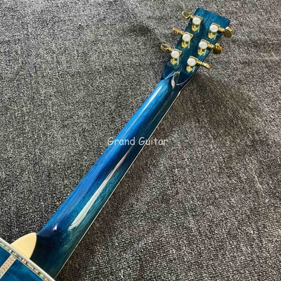 Custom Martin Style OM Corps d'eau ondulée solide en feu d'érable arrière côté Guitare acoustique, Accepter Guitare OEM fournisseur
