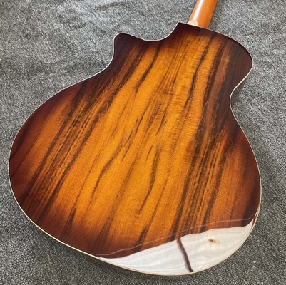 12 cordes personnalisées KOA Bois Taylor Style Guitare acoustique finition brillante Corps Matt Cou Open Tuner fournisseur