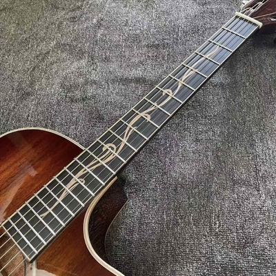 6 cordes personnalisées KOA Bois Taylor Style Guitare acoustique finition brillante Corps Matt Cou Open Tuner fournisseur