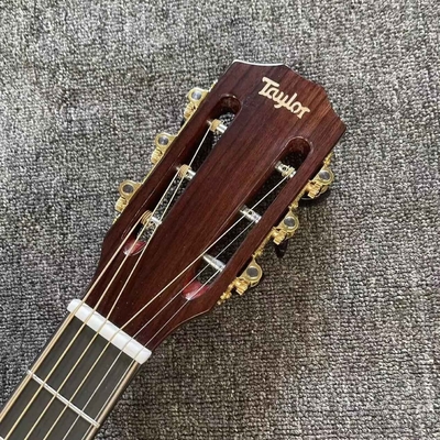 6 cordes personnalisées KOA Bois Taylor Style Guitare acoustique finition brillante Corps Matt Cou Open Tuner fournisseur