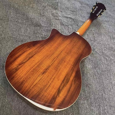 6 cordes personnalisées KOA Bois Taylor Style Guitare acoustique finition brillante Corps Matt Cou Open Tuner fournisseur