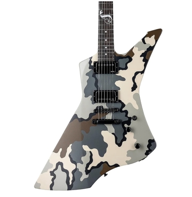 Guitare électrique camouflée personnalisée Snake Byte James Hetfield Signature avec capteur actif 9V, capteurs EMG, matériel noir fournisseur